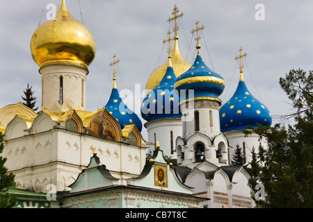 Dreiheit Sergius Lavra in Sergijew Posad, Goldener Ring von Moskau, Russland Stockfoto