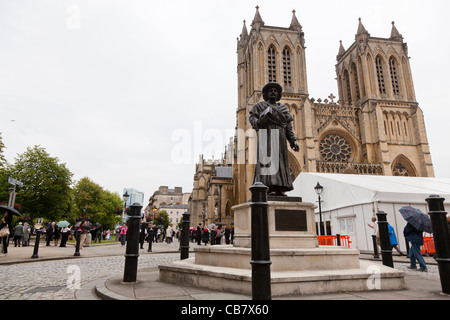 Statue in Erinnerung an die indischen geboren Sozialreformer Rajah Ram Mohan Roy, der in Bristol 1833 starb. Stockfoto