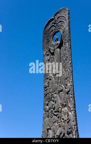 Denkmal für Taras Shevchenko und "Dnipro" Welle, Lemberg, Ukraine Stockfoto