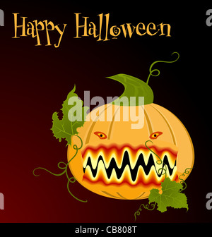 Die orange Halloween Kürbis für Design-Karte und Einladung - Vektor-Illustration Stockfoto