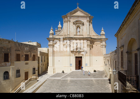 GOZO / Rabat: Zitadelle - Kathedrale Stockfoto