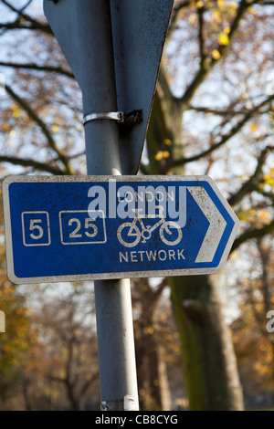 London Radfahren Netzwerk Zeichen Stockfoto