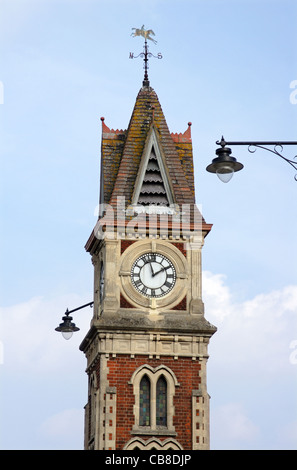 Jubilee Clock Tower, High Street, Newmarket, Suffolk, England, Vereinigtes Königreich Stockfoto