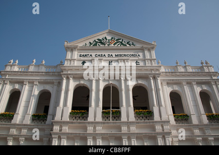 Die Fassade von Santa Casa da Misericordia Heilige Haus der Barmherzigkeit Macau SAR China Stockfoto