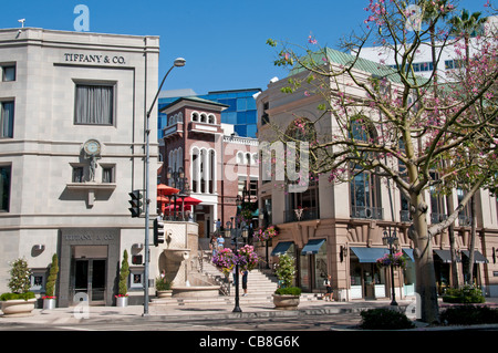 Tiffany & Co Rodeo Drive Boutiquen Geschäfte Beverly Hills-Los Angeles-Kalifornien-USA Stockfoto