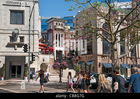 Tiffany & Co Rodeo Drive Boutiquen Geschäfte Beverly Hills-Los Angeles-Kalifornien-USA Stockfoto