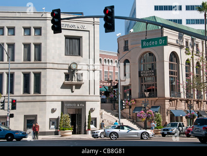 Tiffany & Co Rodeo Drive Boutiquen Geschäfte Beverly Hills-Los Angeles-Kalifornien-USA Stockfoto