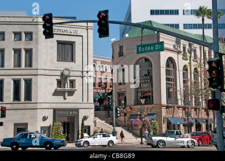 Tiffany & Co Rodeo Drive Boutiquen Geschäfte Beverly Hills-Los Angeles-Kalifornien-USA Stockfoto