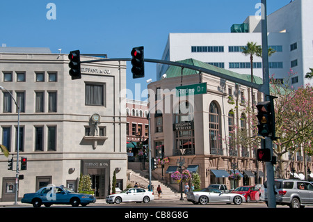 Tiffany & Co Rodeo Drive Boutiquen Geschäfte Beverly Hills-Los Angeles-Kalifornien-USA Stockfoto