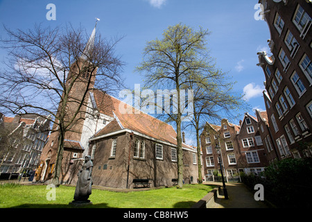 Begijnhof Gericht in Amsterdam, Niederlande Stockfoto