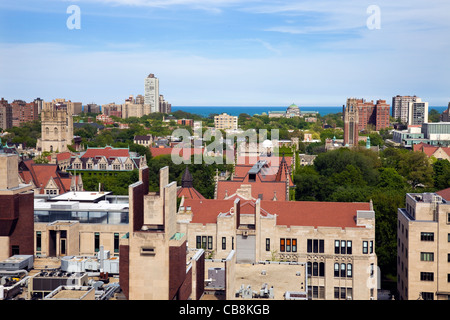 Universität von Chicago Campus Luftbild Stockfoto