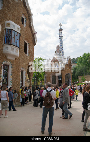 Haupteingang zum Parc Güell Stockfoto