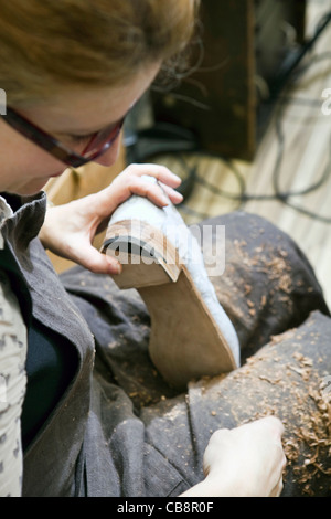 Schuh Hersteller Savile Row London Stockfoto