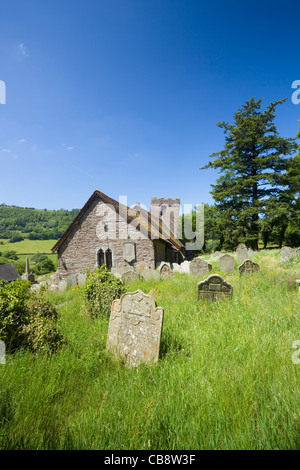 St.-Martins Kirche, Cwmyoy. Die schwarzen Berge. Brecon Beacons National Park. Powys. Wales. VEREINIGTES KÖNIGREICH. Stockfoto