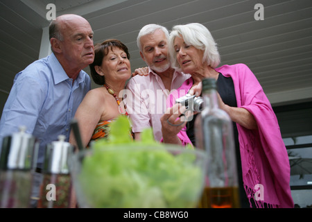 Gruppe von Senioren mit einer party Stockfoto