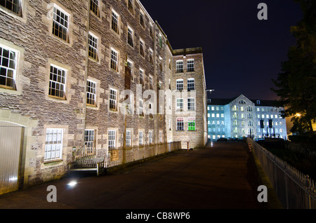 Baumwollspinnereien in New Lanark, Schottland. Von David Dale 1786 gegründet. Stockfoto