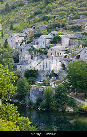 Dorf von Hauterives (auch bekannt als Haute-Rive) Gorges du Tarn Frankreich Stockfoto