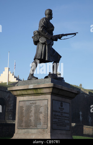 Argyle und Sutherland Highlanders Denkmal für diejenigen, die im südafrikanischen (Buren) Krieg gekämpft, Stirling Castle Esplanade, Schottland, Großbritannien Stockfoto