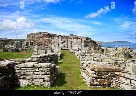 Orkney-Inseln, Broch von Gurness Stockfoto