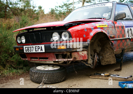 BMW E30 Rallye-Auto Stockfoto