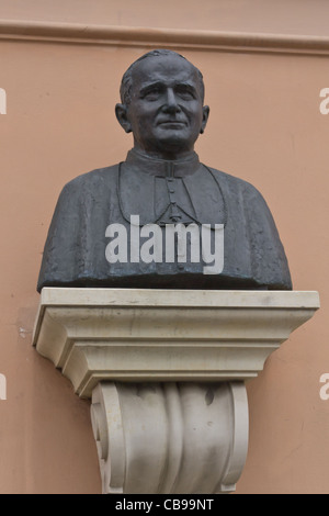 Eine Büste von Johannes Paul II. in seiner Heimatstadt Warschau Stockfoto
