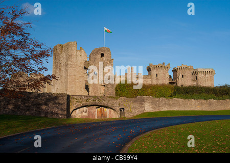 Raglan Castle (spät mittelalterlichen), Monmouthshire, Gwent, Wales, UK Stockfoto