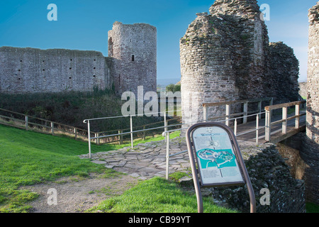 White Castle, ein 11. Jahrhundert Norman Motte und Baileys Festung, Gwent, Monmouthshire, Wales, UK Stockfoto