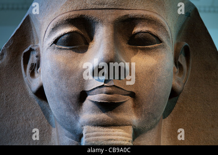 Ramses II. Stein Kopf, British Museum, London, UK Stockfoto