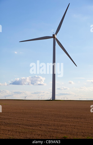 Windkraftanlagen Eure-et-Loir Frankreich Stockfoto