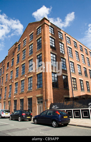 Vulcan Mühle (ehemalige Baumwolle Mühle jetzt Wohnungen + kommerzielle), Pollard Street, Ancoats, Manchester Stockfoto