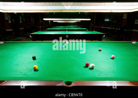 Billard-Zimmer, Royal Automobile Club, London, UK Stockfoto