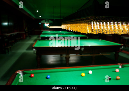 Billard-Zimmer, Royal Automobile Club, London, UK Stockfoto