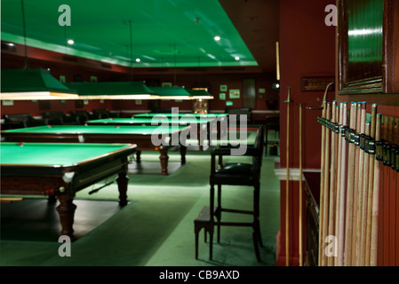 Billard-Zimmer, Royal Automobile Club, London, UK Stockfoto