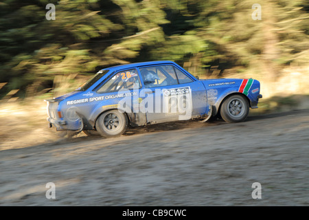 Rallye-Auto bei Roger Albert Clark Rallye in der Nähe von Pickering North Yorkshire 12.03.11 Stockfoto