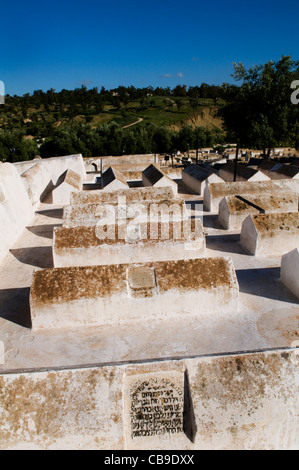 Der jüdische Friedhof in Fes, Marokko. Stockfoto