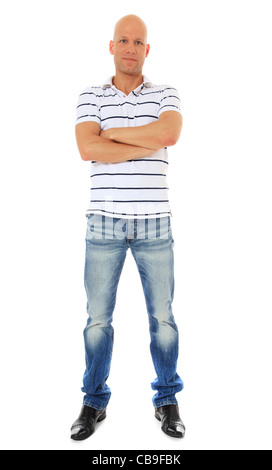 Voller Länge Schuss von einem attraktiven mittleren Alter Mann. Alle auf weißem Hintergrund. Stockfoto
