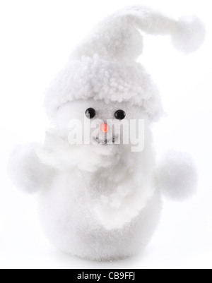 Сhristmas Schneemann isoliert auf weißem Hintergrund Stockfoto