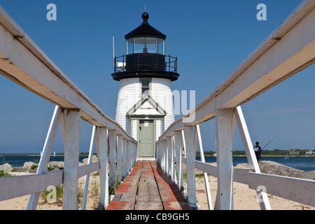 Brant Point Leuchtturm Nantucket Cape Cod Massachusetts, USA Stockfoto