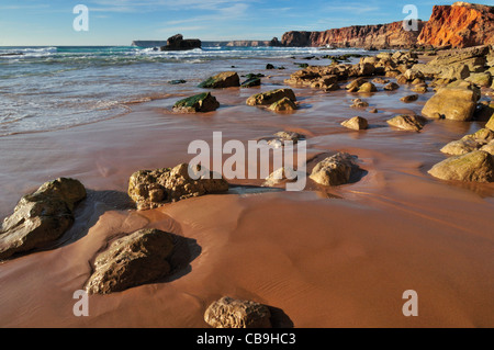 Portugal, Algarve: Strand Praia do Tonel in Sagres Stockfoto