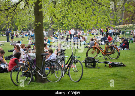 Sonntag im Vondelpark, Amsterdam, Niederlande Stockfoto