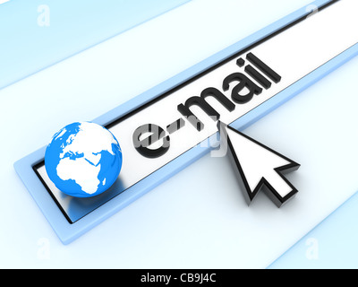 Abstrakte Assress Linie, E-mail (durchgeführt in 3d) Stockfoto