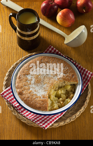 Evas Pudding. Traditionelle Apfel dessert Stockfoto