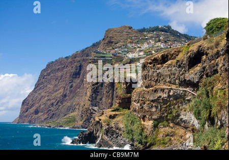 Cabo Girao von Camara de Lobos, in der Nähe von Funchal, Madeira, Herbst 2011 Stockfoto