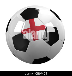 Fußball mit der Flagge von England drauf Stockfoto