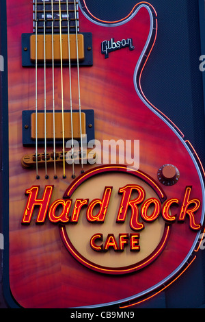 Hard Rock Cafe in New York City Sign. Stockfoto