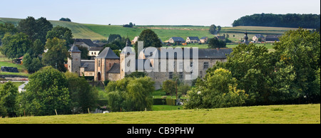 Schloss Hof / Château-Ferme am Falaën, Onhaye in den belgischen Ardennen, Namur, Wallonien, Belgien Stockfoto