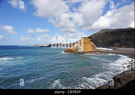 El Golfo, Bay und Dorf Blick auf Lanzarote, Kanarische Inseln Stockfoto