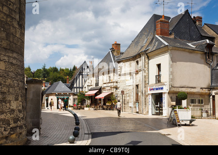 Stadtzentrum von wickelten, Loire-Tal, Indre et Loire, Frankreich Stockfoto