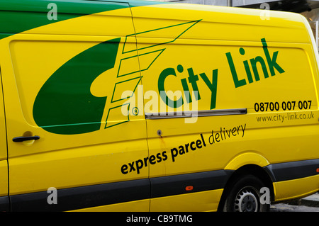 City Link Express Paket Lieferwagen, Cambridge, England, UK Stockfoto