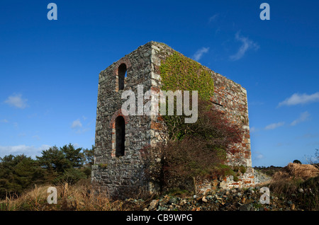 Aufgegeben von Copper Mine Engine House, der Copper Coast Geopark, Grafschaft Waterford, Irland Stockfoto